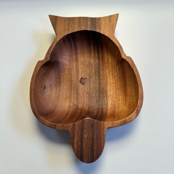 vintage hand carved wooden turtle bowl serving plate dish hand carved Hawaiian - Picture 1 of 9